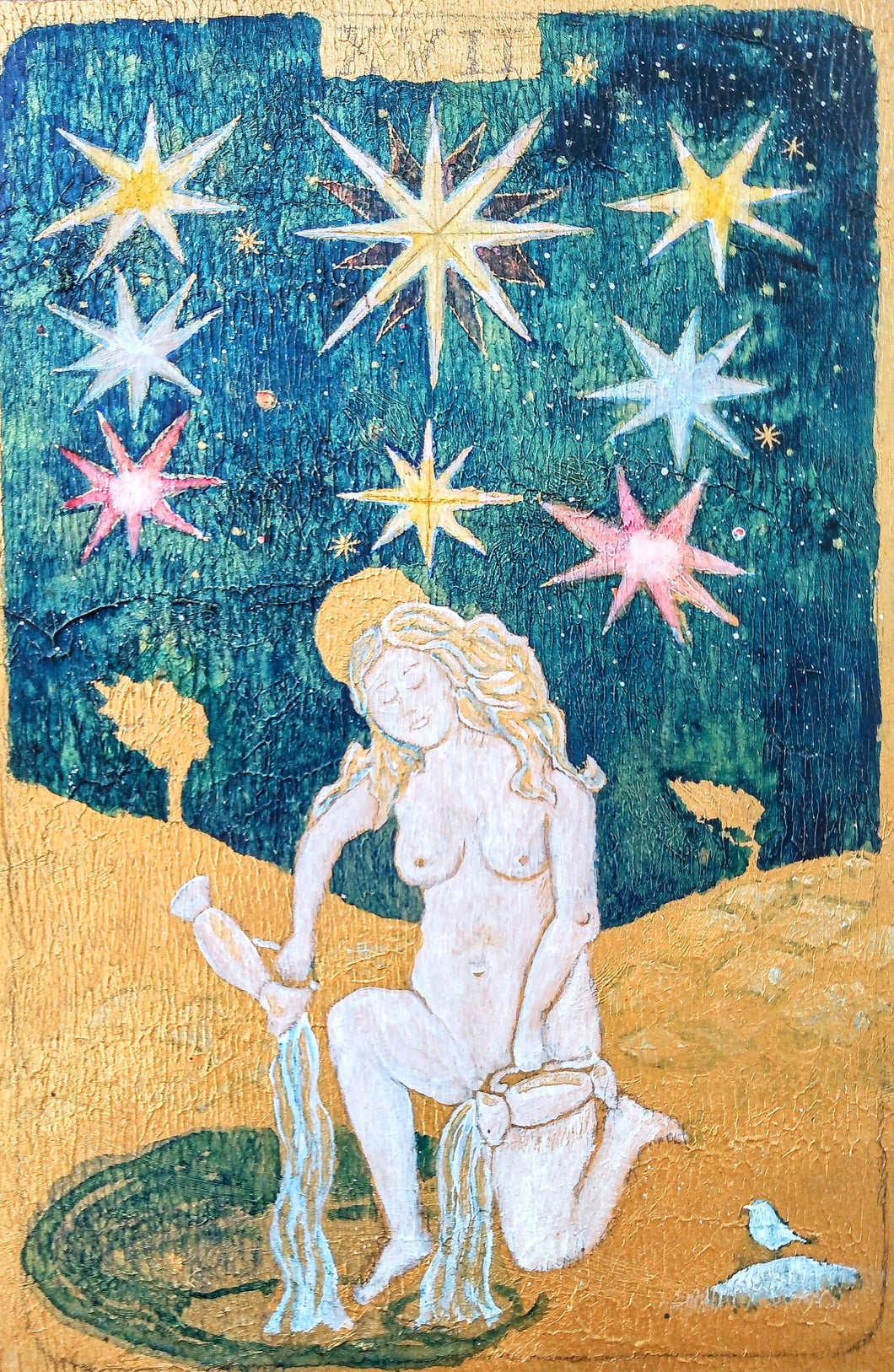 The Star Tarot Painting in the Cornish Celtic Landscape -Fine Art Print